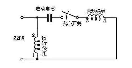 电容起动型接线电路图