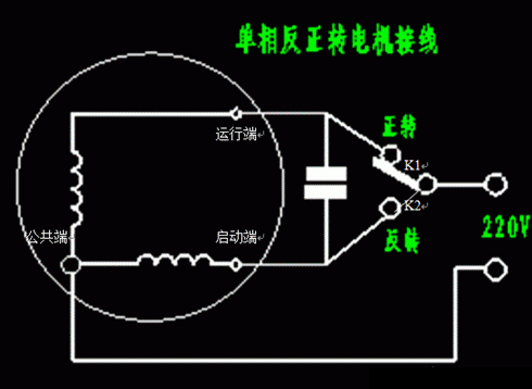 单相电机正反转接线